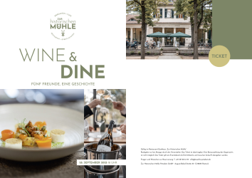 [Ticket] Wine & Dine mit Alexander Dressel & Friends, 28.09.2025